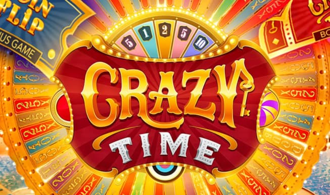 Crazy Time logo by Evolution at Fivebet