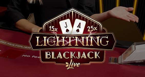 Live Shows logo of Lightning Blackjack from Evolution at Fivebet